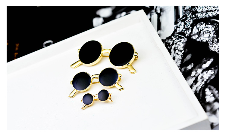 Phiên bản Hàn Quốc của pin nam mới và kính râm đơn giản kính râm retro kính nhỏ pin phụ kiện trâm cài - Trâm cài ghim cài áo cao cấp