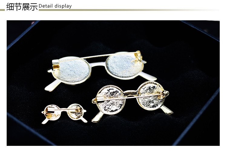 Phiên bản Hàn Quốc của pin nam mới và kính râm đơn giản kính râm retro kính nhỏ pin phụ kiện trâm cài - Trâm cài ghim cài áo cao cấp