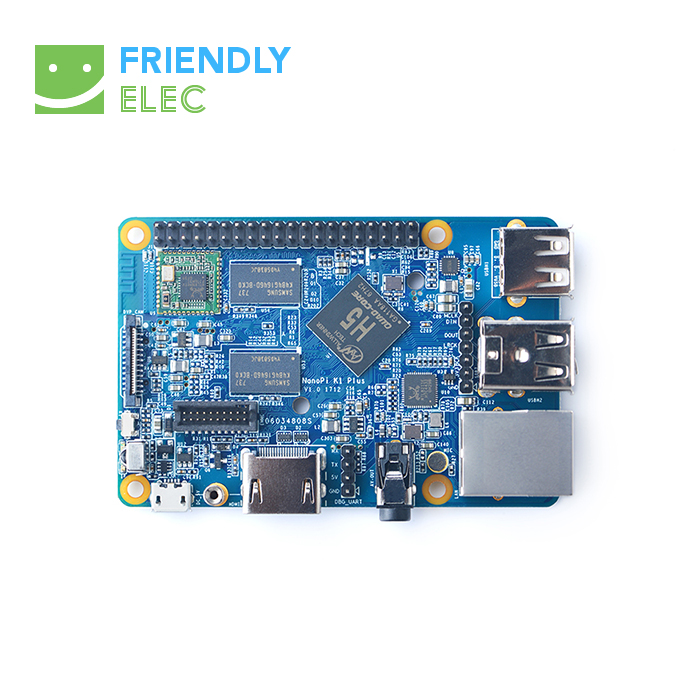 Friendly NanoPi K1 Plus development board full-log H5 one thousand trillion Internet interface 2GB memory board load WiFi4K Play in