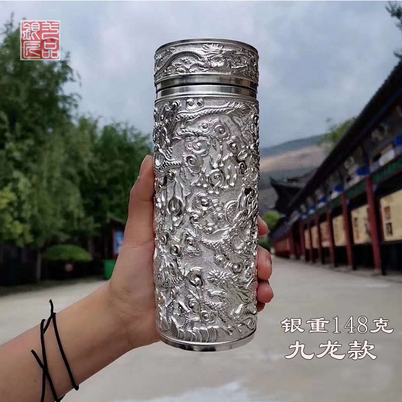 一品银匠999纯银水杯：养生神器+高端礼物，让你泡茶也成了一种