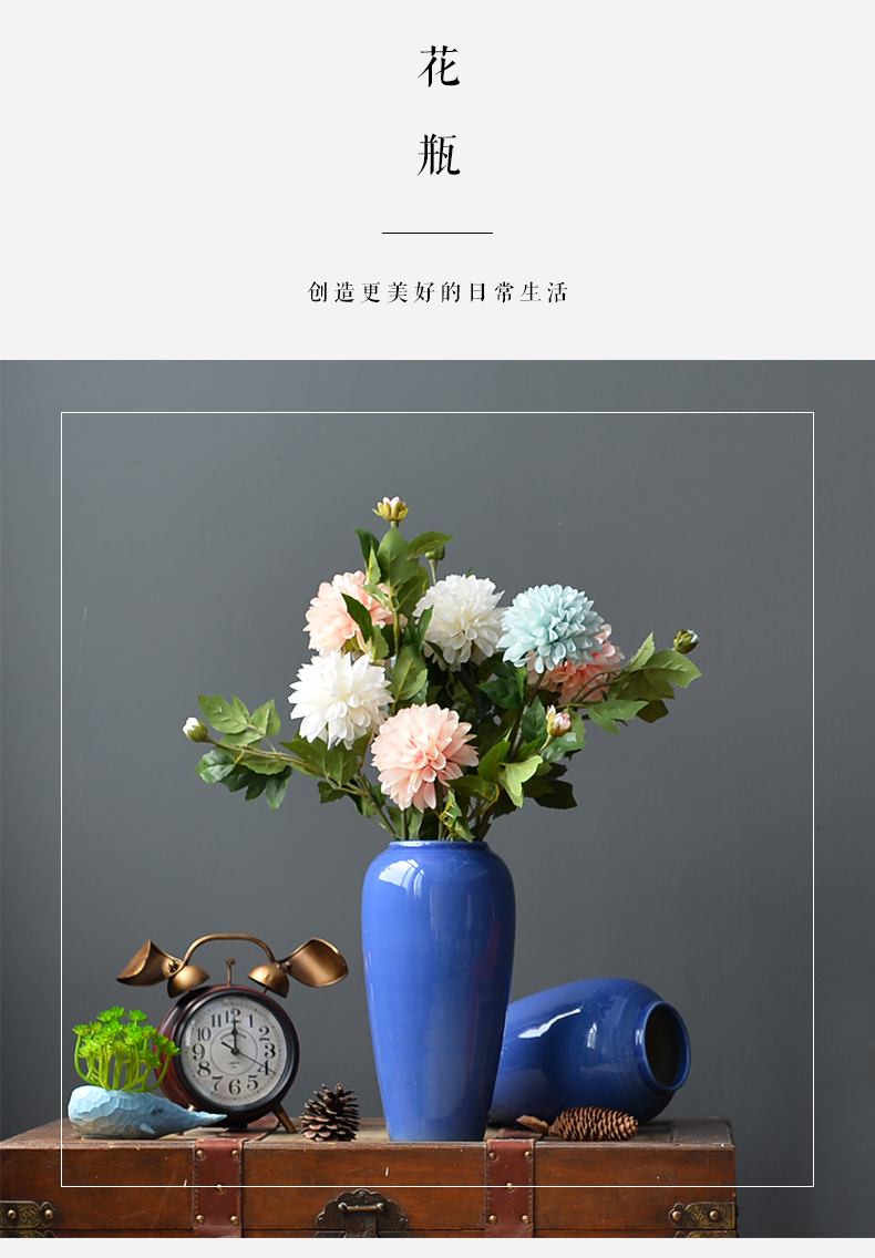 Ceramic vase mesa small creative home furnishing articles sitting room table flower arranging contracted and I floral decorations