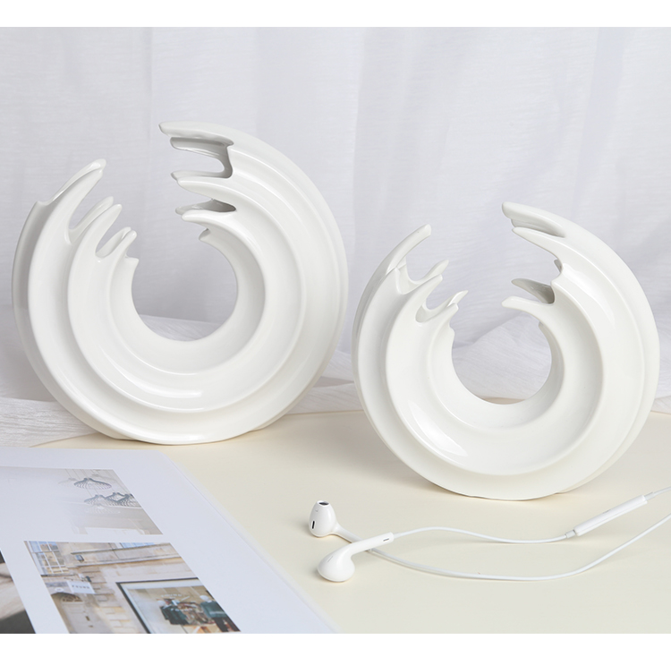 Nordic ceramic furnishing articles sitting room of I and contracted creative round white wreath household act the role ofing is tasted the minimalist porch