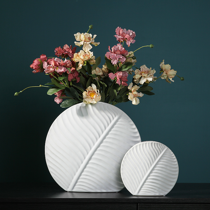 The Nordic idea leaves furnishing articles example room living room style ceramic vase flower arranging dried flowers, table decoration decoration