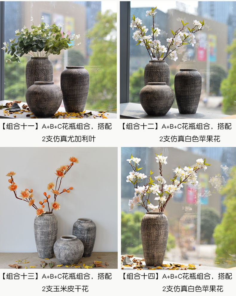 I and contracted jingdezhen ceramic vases, TV ark, decorations sitting room put the dried flower implement mesa home furnishing articles