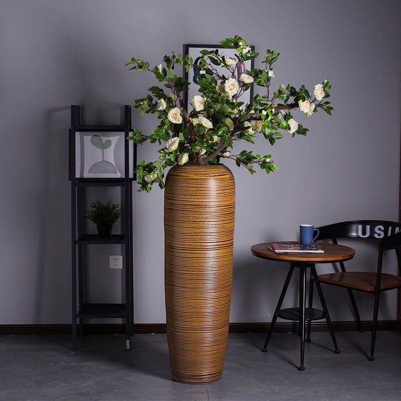 Jingdezhen ceramics of large vases, flower arranging dried flowers furnishing articles coarse pottery style restoring ancient ways the hotel villa living room decoration
