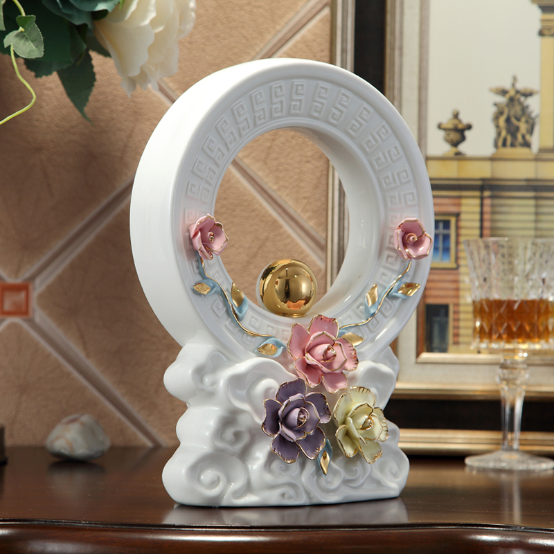 Jingdezhen ceramic office study living room home furnishing articles lucky decoration and European choi, gifts and auspicious decoration