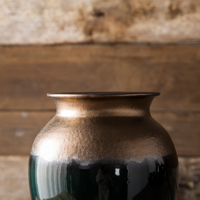 Mesa of jingdezhen ceramic vase suit metal glaze sitting room hotel villa decoration ideas dried flower arranging flowers is placed