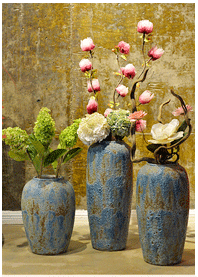 Ceramic flower vases, I and contracted white dried flowers, creative sample room living room home furnishing articles