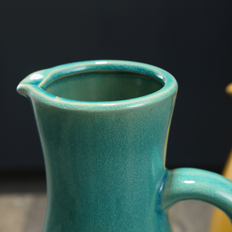 American ceramic vase mesa place sitting room hotel dry flower arranging flowers European creative fashion decoration decoration kettle