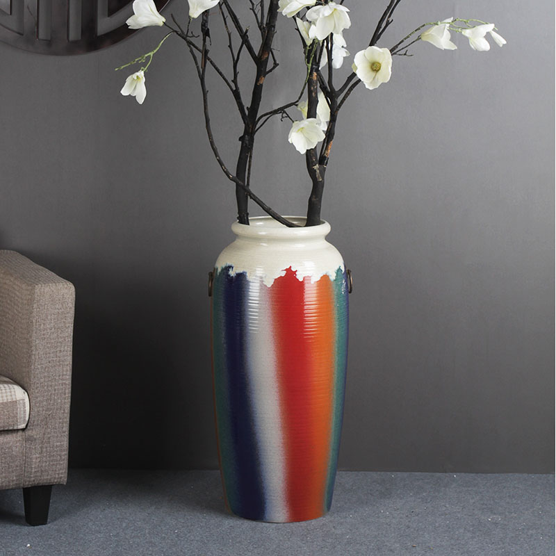 Large ceramic vase American ground flower arranging hotel restaurant covers I sitting room porch decorate household furnishing articles