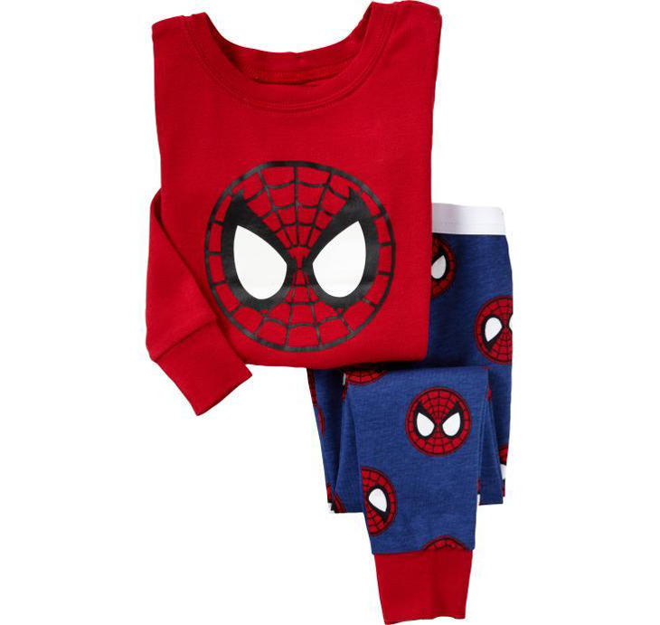 2022 spring and autumn children's clothing boys new children's clothing long-sleeved spiderman spring and autumn two-piece Batman suit