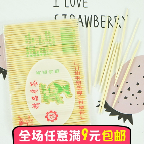 Положите одну -время, экологически чистое бамбук, два зубочистка.