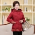 Áo khoác nữ cotton cỡ lớn và trung niên cỡ lớn 40 Người mẹ trung niên 50 tuổi tải áo khoác xuống áo sơ mi nữ trung niên Phụ nữ cao cấp