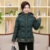Áo khoác nữ cotton cỡ lớn và trung niên cỡ lớn 40 Người mẹ trung niên 50 tuổi tải áo khoác xuống áo sơ mi nữ trung niên Phụ nữ cao cấp