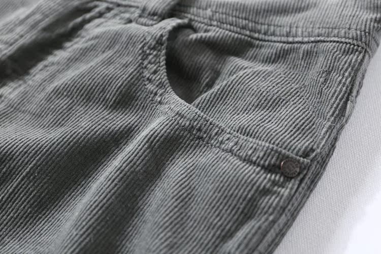 Quần nhung kẻ nam thanh niên mùa thu và mùa đông retro cotton lỏng quần nhung quần âu nam