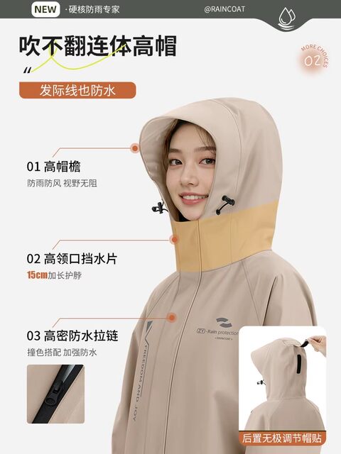 Electric Vehicle Raincoat, Single-Person, Long, Full-Body, Heavy Rain Protection, Unisex, Enlarged and Thickened, for Electric Scooters and Motorcycles