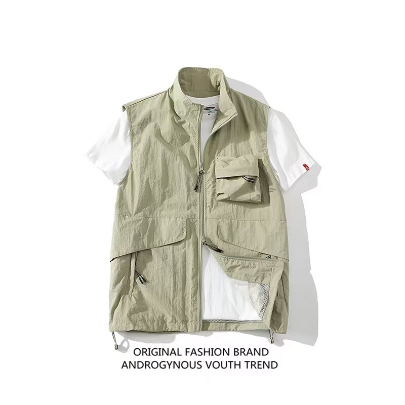 Outdoor Sports Cycling Quick-Drying Functional Work Vest Men's Summer Sleeveless Outer Wear High-End Thin Vest