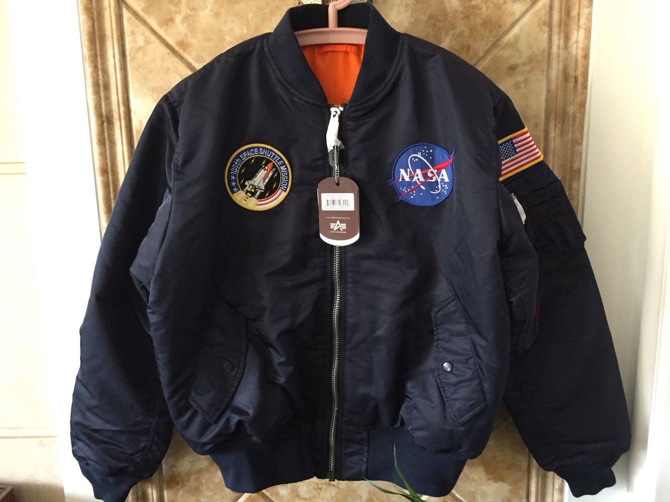 U.S. Air Force Cotton Jacket Alfa Classic Men's and Women's Cotton Ma1 Flight Jacket NASA NASA