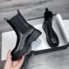 Mona same style Martin boots women's British style spring and autumn single boots motorcycle mid-tube chimney boots thick-soled Chelsea short boots