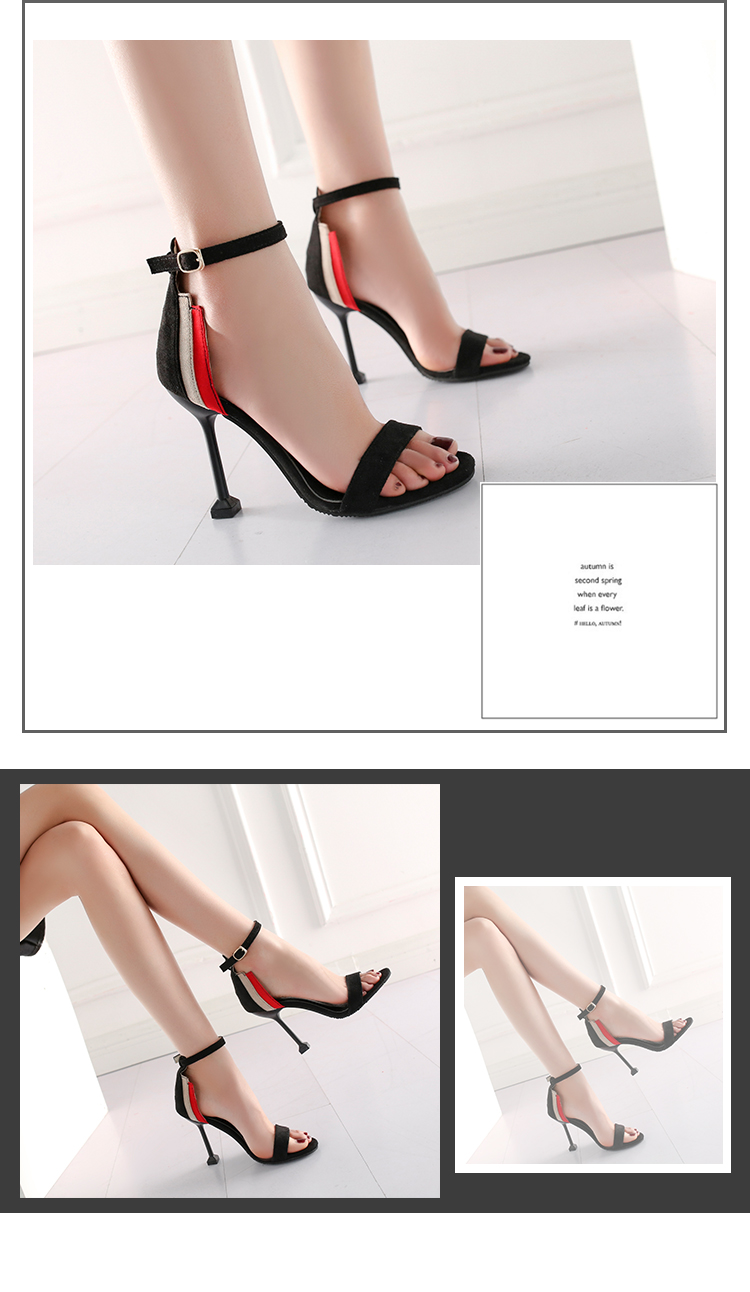 Mùa hè 2018 mới đẹp với sandal hở ngón Phiên bản Hàn Quốc của một từ khóa cao gót hoang dã gợi cảm của phụ nữ giày thủy triều với dép puma chính hãng