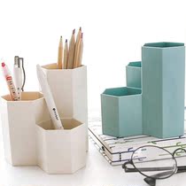 Pen holder personality minimalist retro creative fashion cute pen holder stationery desktop swing piece multifunctional make-up brush containing