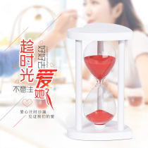 Sand Leak Timer 30 minutes Creative Quicksand bottle Little Girl Romantic Time Hourglass Birthday gift Funnel Ornament