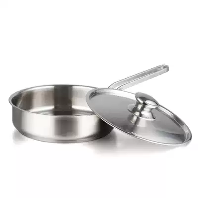 Shun hair 24cm Jumei single-handle frying pan environmentally friendly non-coated three-layer steel pan gas induction cooker Universal