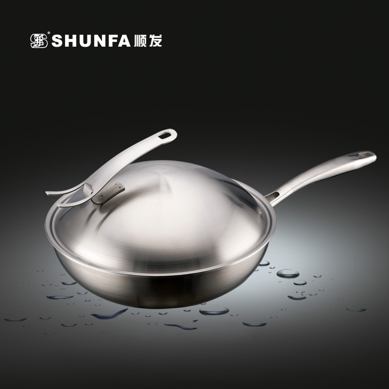 Homeopra 32cm Hot balanced Three-layer steel frying pan Physics No Smoke Free to Pan Bottom Pan New Product Great