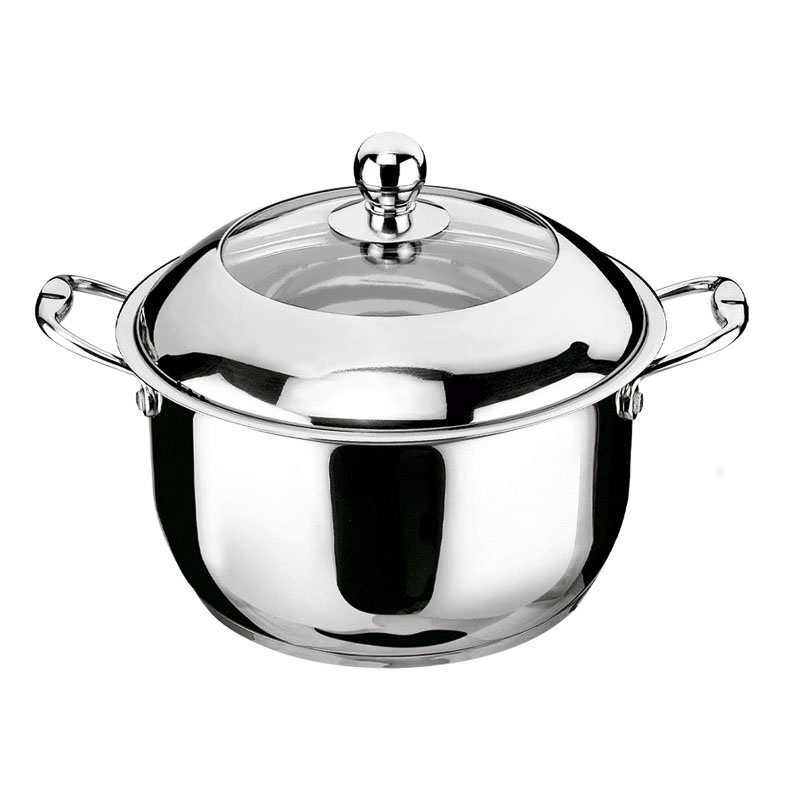 Shun Li Ya Chef 24cm Double Handle Soup Milk Pot Uncoated Double Bottom 304 Stainless Steel Gas Induction Cooker Universal