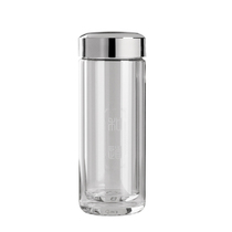 Shunfa and Dao 330ml double-layer straight heat insulating glass thickened sealed heat-resistant glass office water Cup