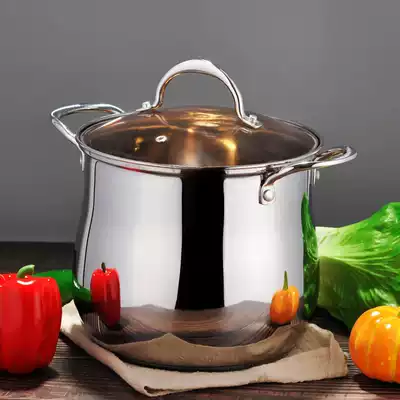 German quality Shun hair 18cm Wo Wei drum soup pot milk pot 304 stainless steel deepened soup pot Induction cooker universal