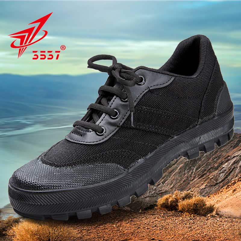 Jihua 3537 labor insurance liberation shoes men's canvas training shoes wear-resistant construction site labor rubber shoes deodorant outdoor hiking shoes
