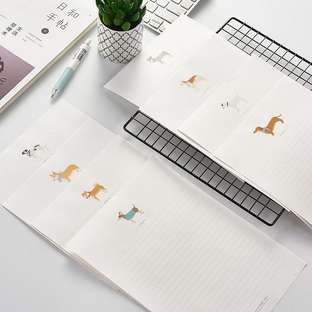 Small fresh animal Shiba Inu stationery set literary stationery romantic cute high-end Christmas card love letter