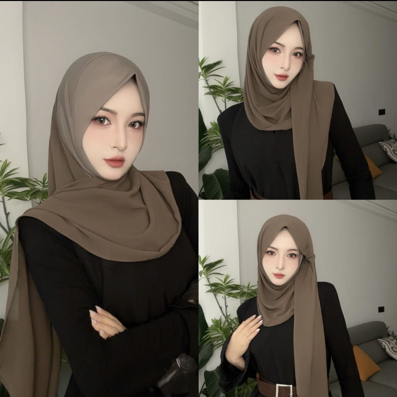 New Crystal Linen and Chiffon Pullover Scarf, Convenient for Travel, Sunshade and Sun Protection, Solid Color, Simple and Elegant, Light Version Wrap Scarf New Crystal Linen and Chiffon Pullover Scarf, Convenient for Travel, Sunshade and Sun Protection, Solid Color, Simple and Elegant, Light Version Wrap Scarf
