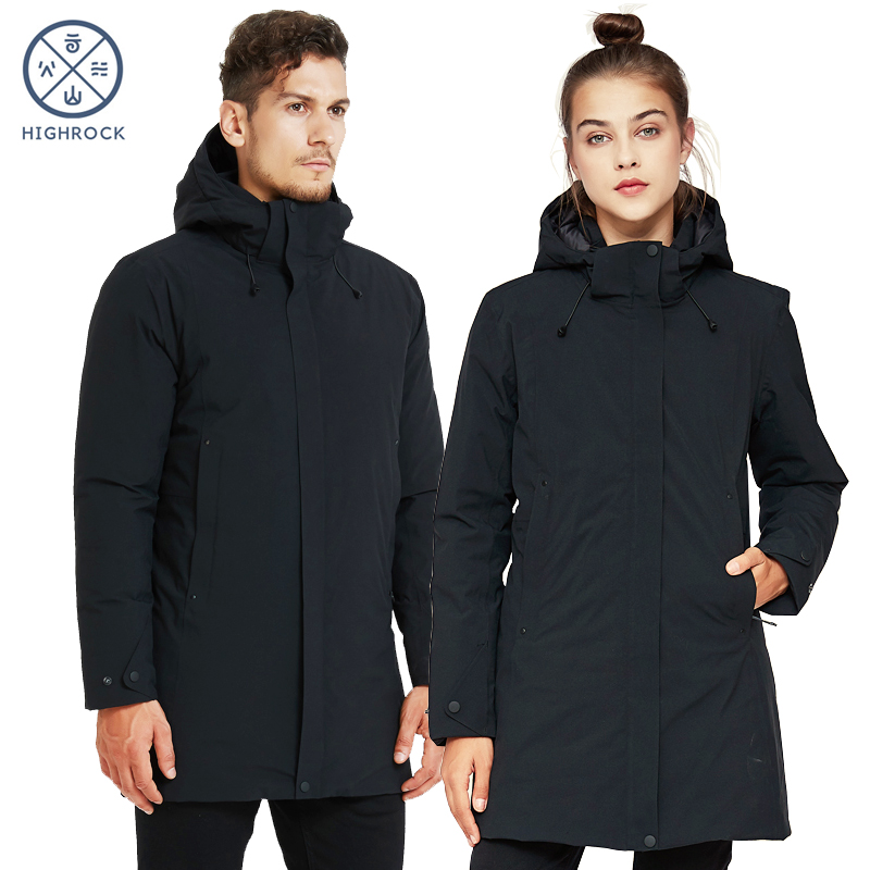Highrock Skyllit Outdoor Fall Winter and Thick Velvet Feather Costume for Men and Women with Long Leisure Business Cover V125