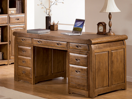 Elm Wood Desk Writing Desk Solid Wood Table Original Design Whole Load Learning Table-Taobao