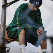 Three-piece BATTLES men and women couples hip-hop trendy brand printed sports and leisure bottoming thin sweater jacket