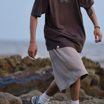 HavenYard mens and womens retro trendy brand chain embroidery simple loose casual sports all-match drawstring five-point shorts