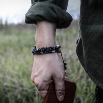 ROAD retro wild hand-woven hand rope accessories blue sandstone irregular men and women couple bracelet festival gift