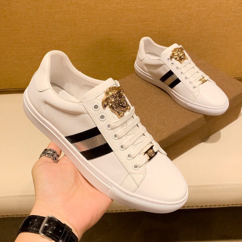 European station men's new tide summer leather trend small white shoes men light luxury casual shoes and Korean plate shoes