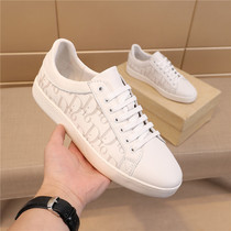 New Mens Little White Shoes Mens Leather Han Edition Current Mens Shoes Casual Backs Soft Bottom Shoes Summer White Shoes