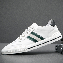 Hong Kong Boomer Men Shoes Leather Little White Shoes Man 2022 Summer New Tide Shoes Board Shoes Trend 100 Hitch Casual Shoes