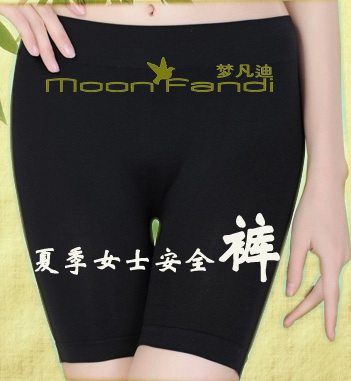 New belly-tight viscose fiber solid color modal fabric double-speed soft five-point safety spring and summer ladies anti-light pants