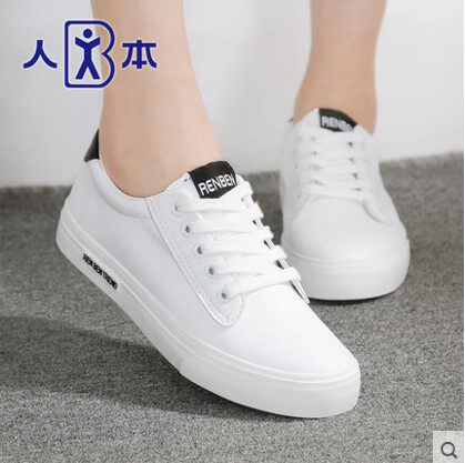 Renben small white shoes women's casual flat Korean style bag shoes sports shoes women's big feet 41 size 43 size board shoes 42 women's shoes