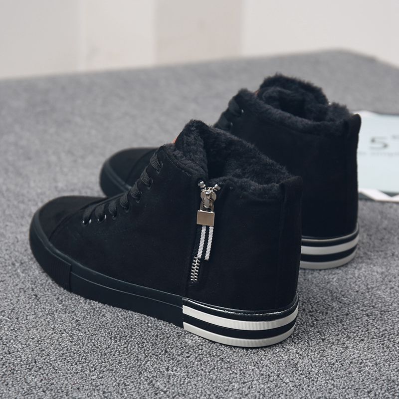 Man's winter great size snow boots woman 40-43 100 lap casual warm high cylinder two cotton shoes gush northeast big cotton shoes