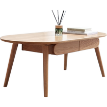 Sources wood-speaking solid wood tea table Nordic oak small family Capsule Tea Table Minimalist Living-room Creative Balcony Tea Table