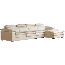 Genji Muyu Technology Fabric Sofa Cream Style Living Room White Fabric Sofa Simple Small Apartment Corner Sofa