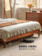 Genji Wood Language Solid Wood Bed French Retro Soft Backrest Bed Fabric Bed Double Bed Bedroom Home Use Vintage 1.8m Large Bed