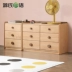 Genji Muyu tủ gỗ chắc chắn của ngăn kéo Tủ quần áo trẻ em Bắc Âu đơn giản phòng khách hiện đại tủ ngăn kéo tủ lưu trữ - Buồng