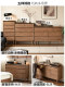 Genji Wood Light Walnut Color Solid Wood Chest of Drawers Modern Minimalist Ash Wood Side Cabinet Bedroom Home Storage Cabinet
